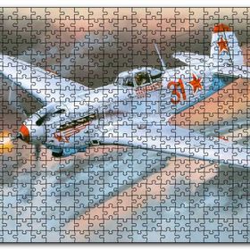 Cakapuzzle Yak 9k Uçak Boyama Mdf 120 Parça Puzzle