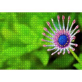 Cakapuzzle Yakın Çekim Çiçek Yeşil Flu Arkaplan 120 Parça Ahşap Puzzle