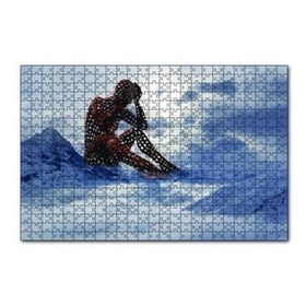Cakapuzzle Yalnız Düşünen İnsan Figürü 120 Parça Ahşap Puzzle