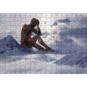 Cakapuzzle Yalnız Düşünen İnsan Figürü 120 Parça Ahşap Puzzle