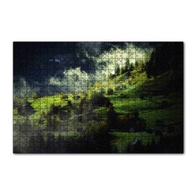 Cakapuzzle Yamaçlardaki Sisli Köy 120 Parça Ahşap Puzzle