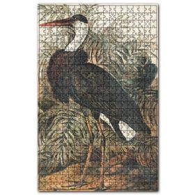 Cakapuzzle Yapraklar Önündeki Turna Kuşu Ahşap 255 Parça Puzzle
