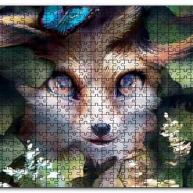 Cakapuzzle Yaprakların Arasındaki Sevimli Tilki Mdf 120 Parça Puzzle