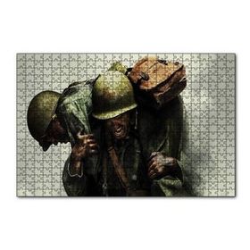 Cakapuzzle Yaralı Arkadaşını Taşıyan Asker 120 Parça Ahşap Puzzle