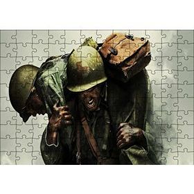 Cakapuzzle Yaralı Arkadaşını Taşıyan Asker 120 Parça Ahşap Puzzle