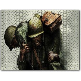 Cakapuzzle Yaralı Arkadaşını Taşıyan Asker Mdf 1000 Parça Puzzle