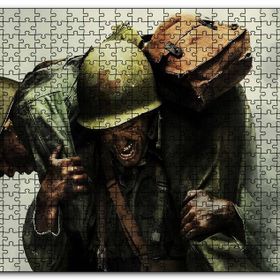 Cakapuzzle Yaralı Arkadaşını Taşıyan Asker Mdf 500 Parça Puzzle