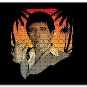 Cakapuzzle Yaralı Yüz Tony Montana Puro İçiyor Mdf 1000 Parça Puzzle