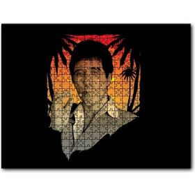 Cakapuzzle Yaralı Yüz Tony Montana Puro İçiyor Mdf 1000 Parça Puzzle