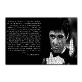 Cakapuzzle Yaralı Yüz Tony Montana Sözü 120 Parça Ahşap Puzzle
