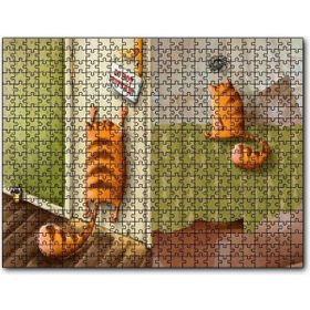 Cakapuzzle Yaramaz Kedi Rahatsız Etmeyin Yazılı Mdf 1000 Parça Puzzle