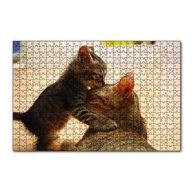 Cakapuzzle Yavru Kedi Anne Sevgisi 120 Parça Ahşap Puzzle