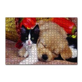 Cakapuzzle Yavru Kedi Köpek 120 Parça Puzzle