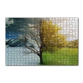 Cakapuzzle Yaz ve Kış Bir Arada 120 Parça Ahşap Puzzle