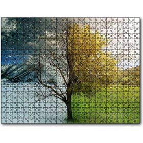 Cakapuzzle Yaz ve Kış Bir Arada 500 Parça Puzzle