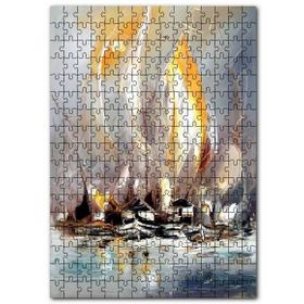 Cakapuzzle Yelkenli Gemiler Yağlıboya Resim Mdf 1000 Parça Puzzle