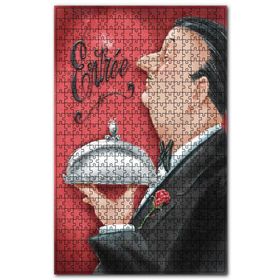 Cakapuzzle Yemek Servisi Yapan Garson Görseli Ahşap 1000 Parça Puzzle