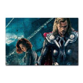 Cakapuzzle Yenilmezler Thor ve Kara Dul 120 Parça Ahşap Puzzle