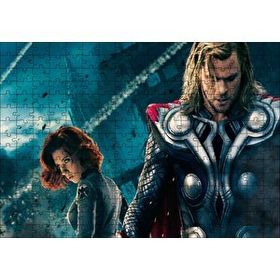 Cakapuzzle Yenilmezler Thor ve Kara Dul 120 Parça Ahşap Puzzle