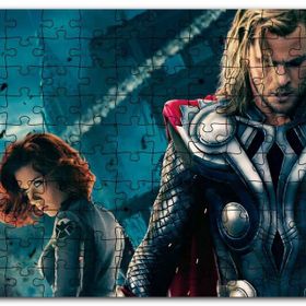 Cakapuzzle Yenilmezler Thor ve Kara Dul Mdf 1000 Parça Puzzle