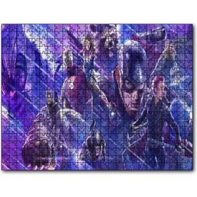 Cakapuzzle Yenilmezler Tüm Kahramanlar Mavi Işıklar Mdf 120 Parça Puzzle