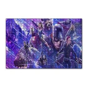 Cakapuzzle Yenilmezler Tüm Kahramanlar Mavi Işıklar Yapboz MDF Puzzle