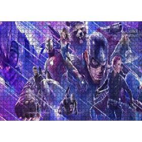 Cakapuzzle Yenilmezler Tüm Kahramanlar Mavi Işıklar Yapboz MDF Puzzle