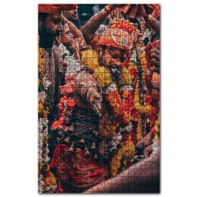 Cakapuzzle Yerel Kıyafetleriyle Puro İçen Hindular Ahşap 1000 Parça Puzzle