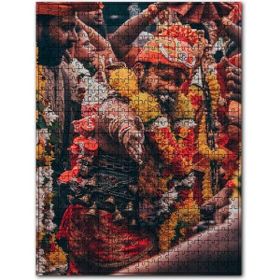 Cakapuzzle Yerel Kıyafetleriyle Puro İçen Hindular Ahşap 1000 Parça Puzzle