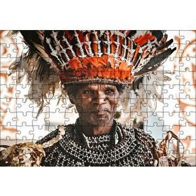 Cakapuzzle Yerel Kostümlü Yerli Adam Mdf 120 Parça Puzzle