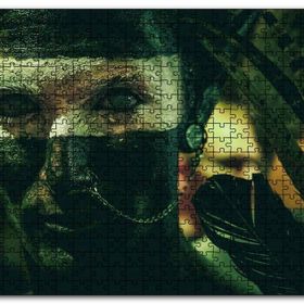 Cakapuzzle Yerel Makyajıyla Bir Genç Yerli Mdf 1000 Parça Puzzle