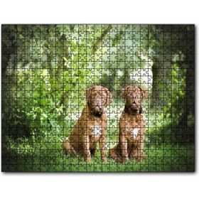 Cakapuzzle Yeşil Ağaçlar Arasındaki Kahverengi Boxerlar Mdf 120 Parça Puzzle