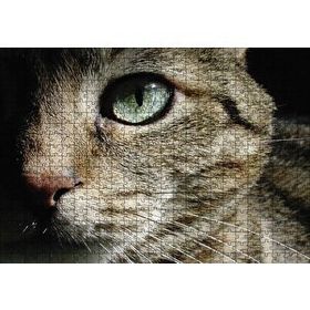 Cakapuzzle Yeşil Gözlü Kedi 120 Parça Ahşap Puzzle