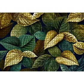 Cakapuzzle Yeşil Kahverengi ve Altın Yapraklar Bir Arada 1000 Parça Puzzle