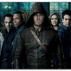 Cakapuzzle Yeşil Ok Filmi Karekterleri Görseli Mdf 120 Parça Puzzle