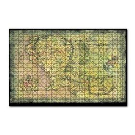 Cakapuzzle Yeşil Renk Mordur Orta Düya Haritası Görseli 120 Parça Ahşap Puzzle