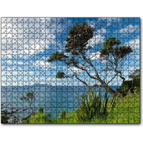 Cakapuzzle Yeşil Tepeden Deniz ve Bulutlar Manzarası 1000 Parça Puzzle