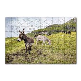 Cakapuzzle Yeşil Tepelerde Otlayan Eşekler 120 Parça Ahşap Puzzle