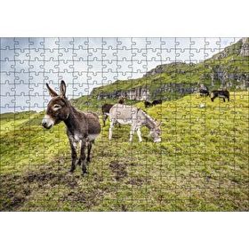 Cakapuzzle Yeşil Tepelerde Otlayan Eşekler 120 Parça Ahşap Puzzle