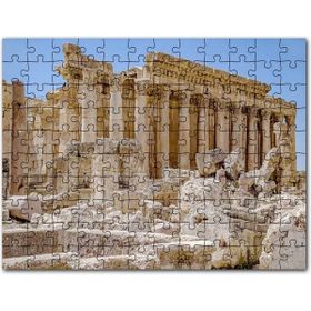 Cakapuzzle Yeşil Yapraklar Arasında Yüzü Boyalı Kadın Mdf 120 Parça Puzzle