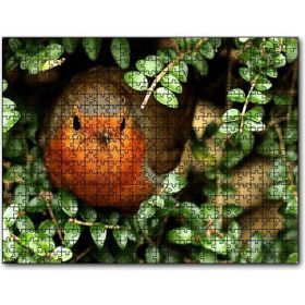 Cakapuzzle Yeşil Yapraklar Arasındaki Kızıl Kuş 500 Parça Puzzle