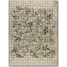 Cakapuzzle Yeşil Yapraklar ve Çiçekler Gravür Ahşap 500 Parça Puzzle