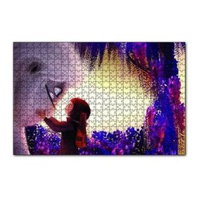 Cakapuzzle Yeti ve Küçük Kız Yakın Plan 120 Parça Ahşap Puzzle