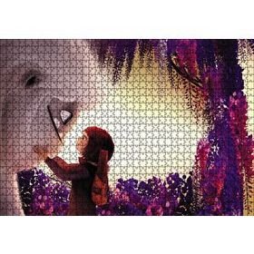 Cakapuzzle Yeti ve Küçük Kız Yakın Plan Ahşap 1000 Parça Puzzle