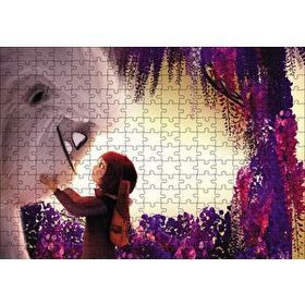 Cakapuzzle Yeti ve Küçük Kız Yakın Plan Ahşap 255 Parça Puzzle
