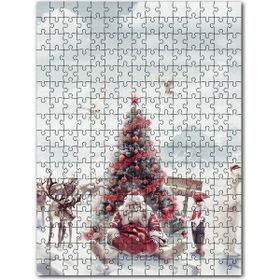 Cakapuzzle Yılbaşı Ağacının Önündeki Yorgun Noel Baba Mdf 1000 Parça Puzzle