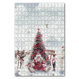 Cakapuzzle Yılbaşı Ağacının Önündeki Yorgun Noel Baba Mdf 1000 Parça Puzzle