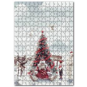 Cakapuzzle Yılbaşı Ağacının Önündeki Yorgun Noel Baba Mdf 120 Parça Puzzle