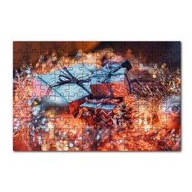 Cakapuzzle Yılbaşı Hediye Paketleri ve Süsleri 120 Parça Ahşap Puzzle