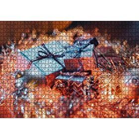 Cakapuzzle Yılbaşı Hediye Paketleri ve Süsleri 120 Parça Ahşap Puzzle